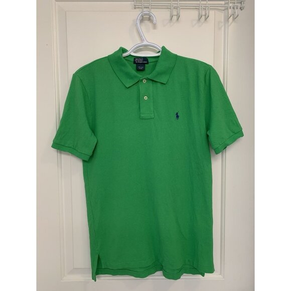 Polo Ralph Lauren Polo Shirt Mens Small Green Short Sleeve Pony Logo Preppy - Picture 1 of 10